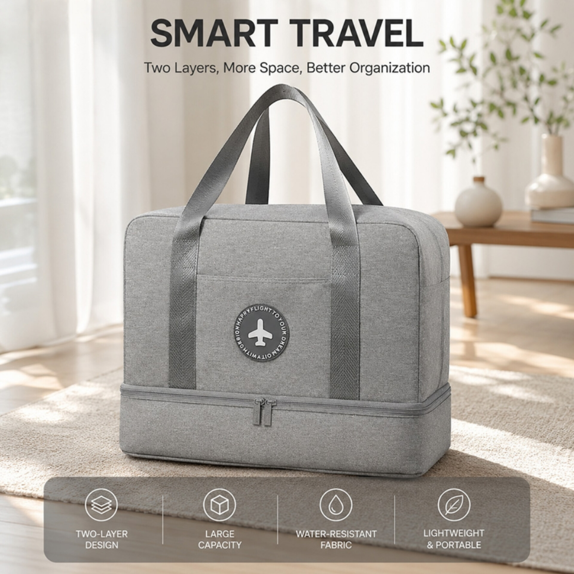 ساک مسافرتی لباس و کفش برزنتی TRAVEL BAG